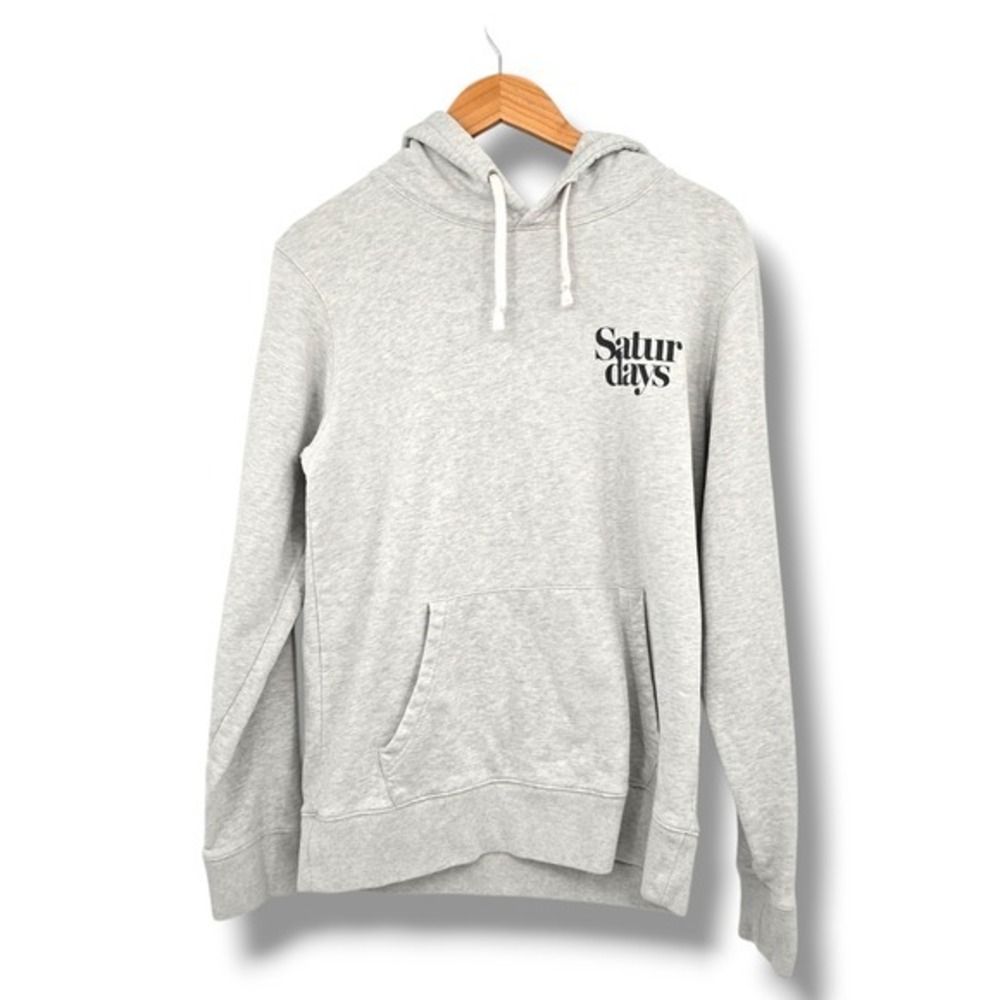 Saturdays NYC‎ Hoodie Sweatshirt Pullover Gray Logo Womens Unisex MensSize M